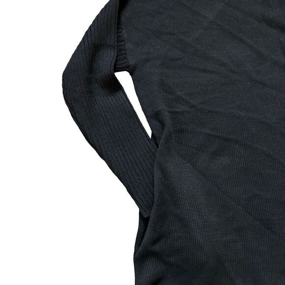 Skinnygirl Sundazed Open Front Oversized Cardigan w/ Pockets Black Sz Medium - Picture 7 of 13